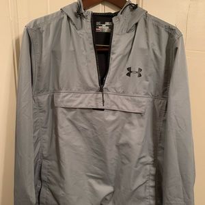Men’s Under Armour Rain Pullover with hood Grey Medium